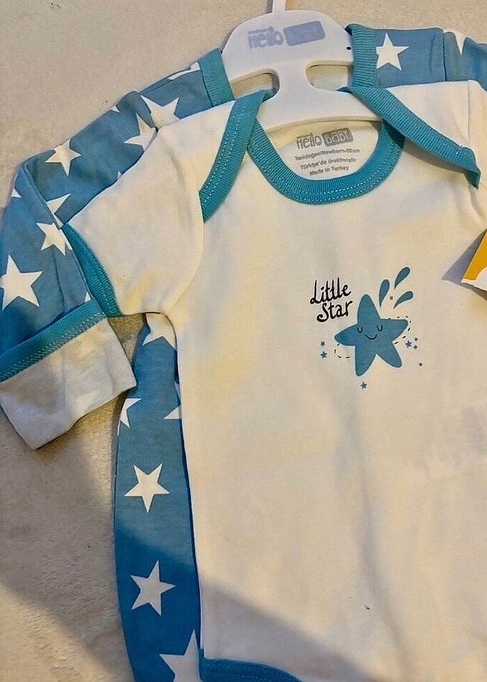 Hello baby tulum zıbın şapka set - Görsel 3