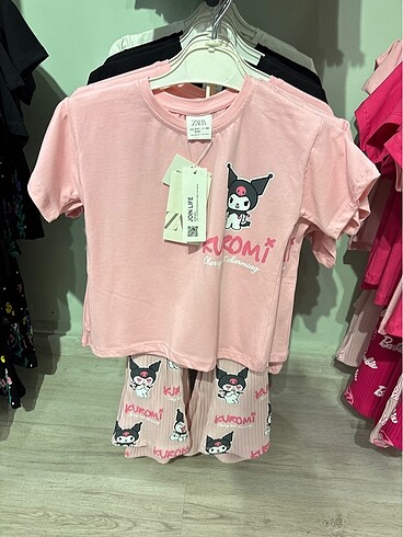 Kuromi İspanyol paça tayt set
