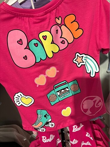 4 Yaş Beden Barbie İspanyol paça Taytlı set