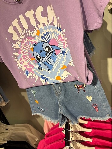 Zara Stitch kot şortlu set