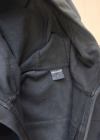 Siyah Kapüşonlu Fermuarlı  Kayak Ceketi - Görsel 4