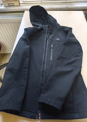 Siyah Kapüşonlu Fermuarlı  Kayak Ceketi - Görsel 3