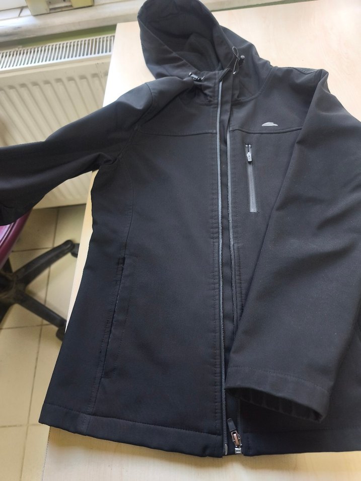 Siyah Kapüşonlu Fermuarlı  Kayak Ceketi - Görsel 2