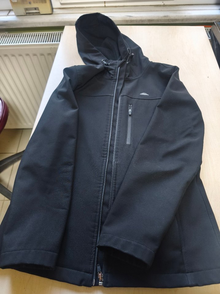 Siyah Kapüşonlu Fermuarlı  Kayak Ceketi - Görsel 3