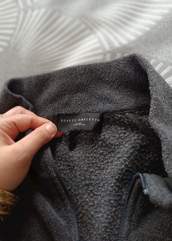 Fermuarlı Yarım Boğazlı Erkek Gri Polar - Görsel 2