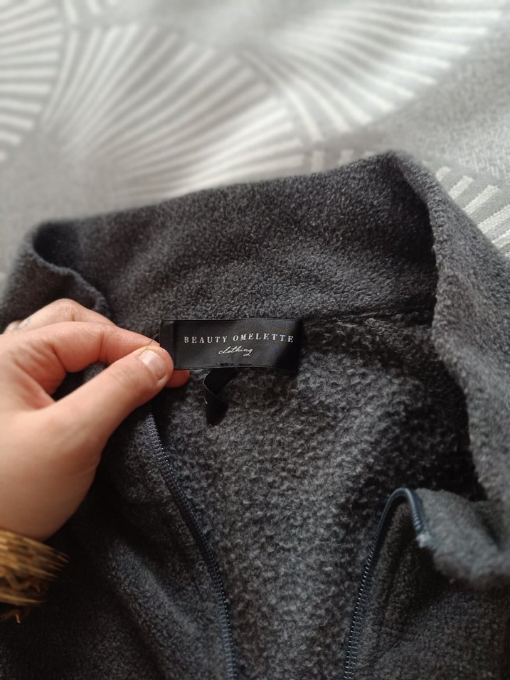 Fermuarlı Yarım Boğazlı Erkek Gri Polar - Görsel 2