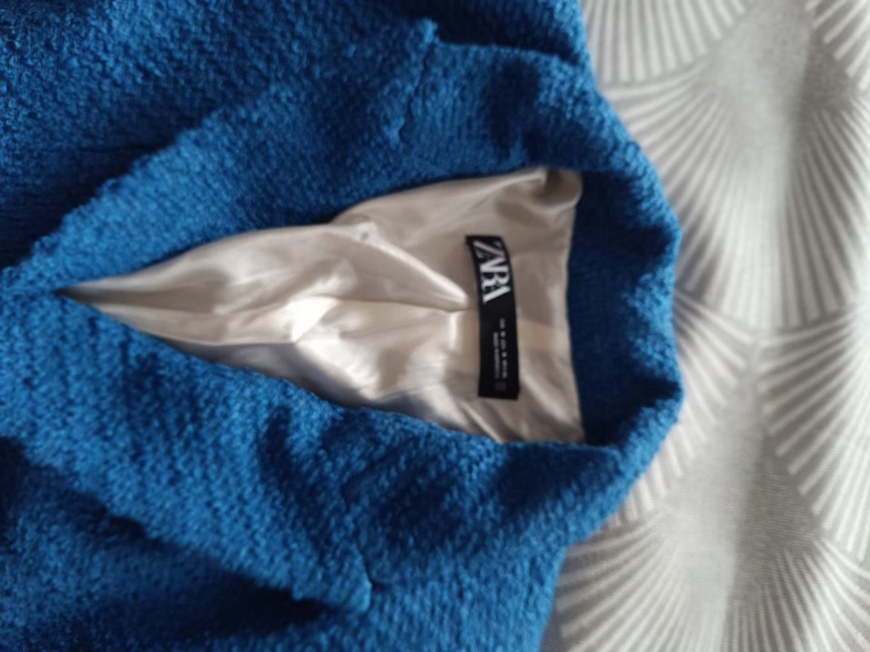 Mavi Düğmeli Uzun ceket - Görsel 2