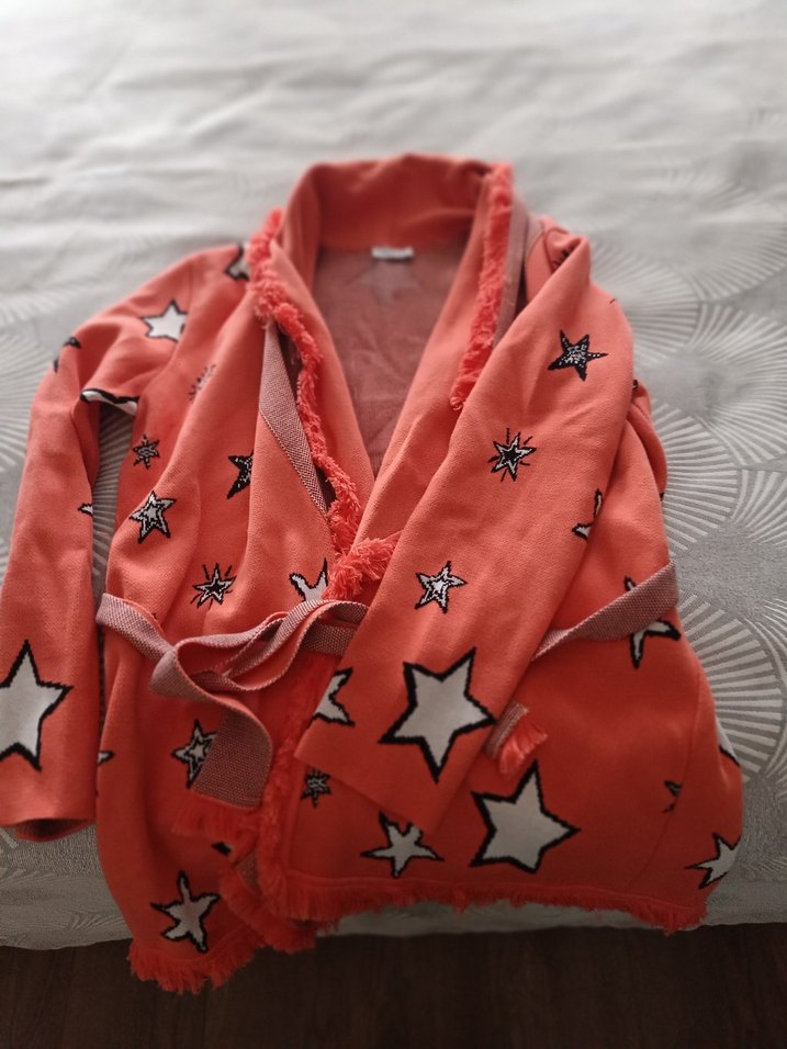 Renkli Baskılı Pembe Midi Kadın Sabahlık - Görsel 2