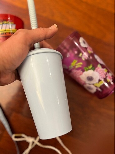 Beden çeşitli Renk Plastik Pipetli bardak