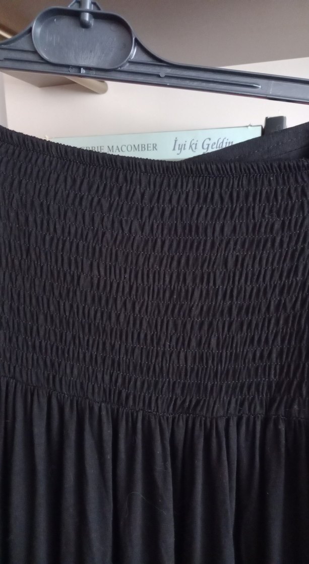 Siyah  Straplez Uzun Kadın Elbise - Görsel 4