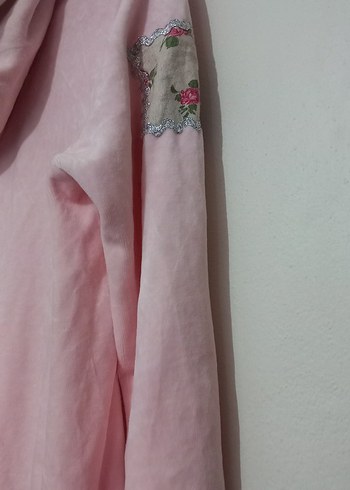 xl Beden pembe Renk Pembe Kapüşonlu Uzun Kollu polar baharlık hırka