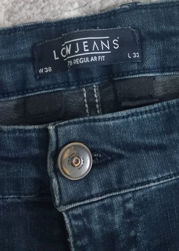 Erkek Lacivert Kemerli Regular Fit Kot Pantolon - Görsel 3