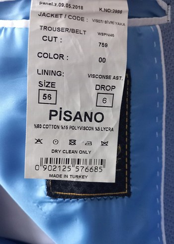 Düğmeli Erkek Mavi çeket - Görsel 5