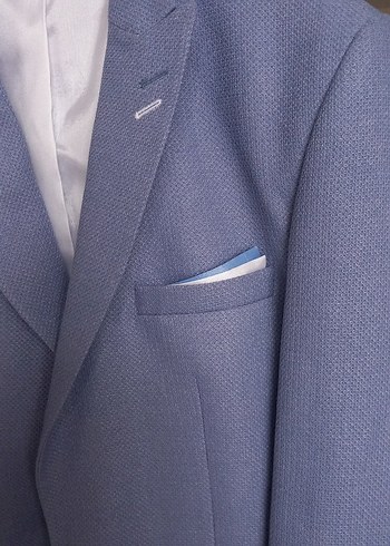 Düğmeli Erkek Mavi çeket - Görsel 3