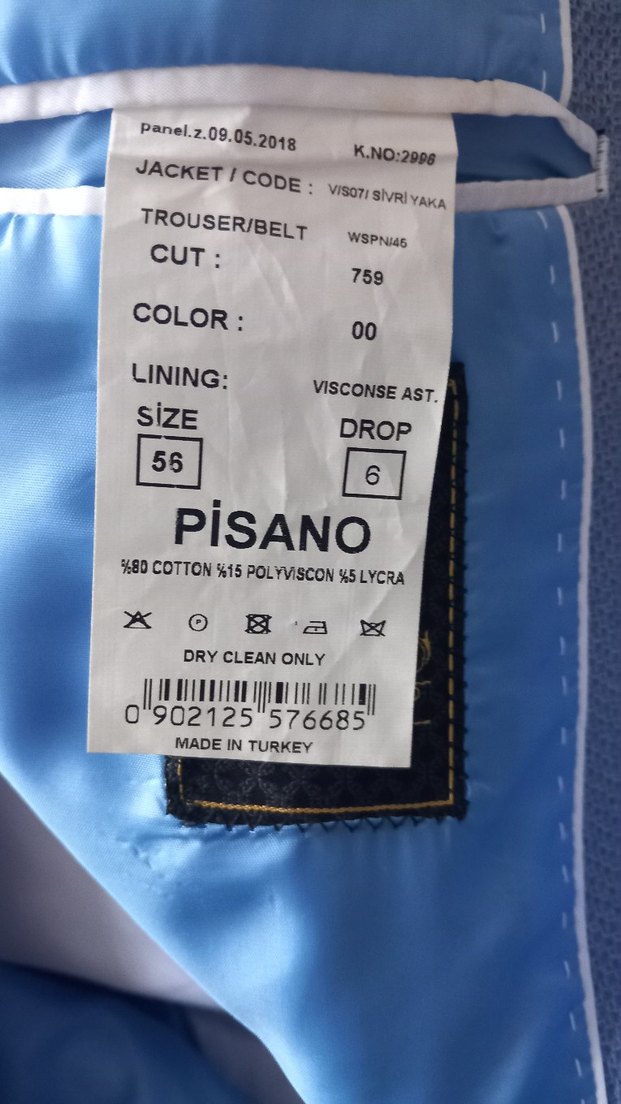 Düğmeli Erkek Mavi çeket - Görsel 5