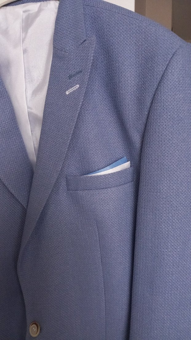 Düğmeli Erkek Mavi çeket - Görsel 3