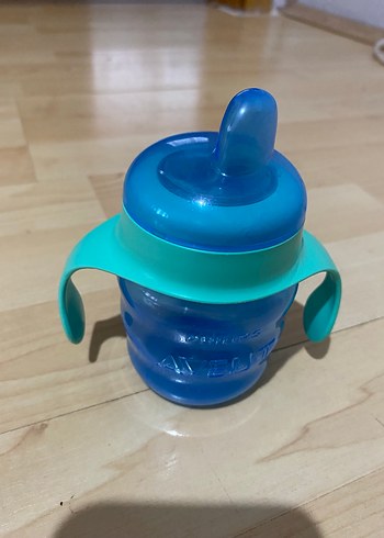 Mavi Bebek Biberonu Kulplu - Görsel 2