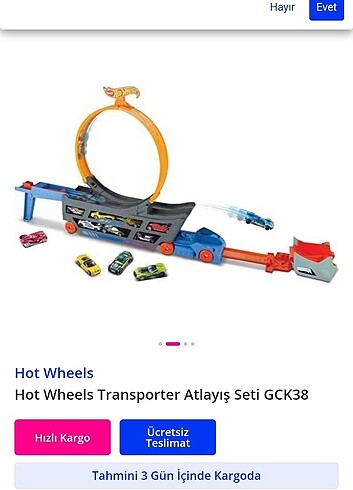 Hot Wheels atlayış seti 