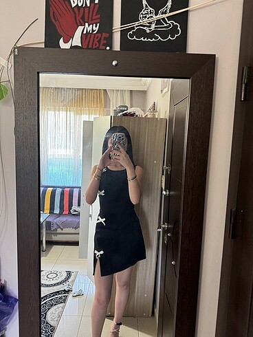 xs Beden siyah Renk Holly Lolly Elbise