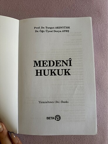  Beden medeni hukuk kitap