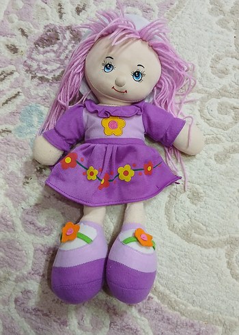 Mor Çiçek Desenli Bebek Oyuncak