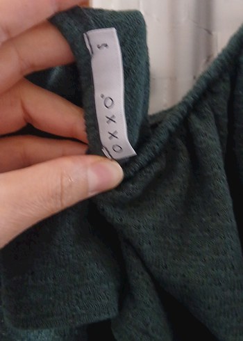s Beden yeşil Renk yakası fırfırlı elbise