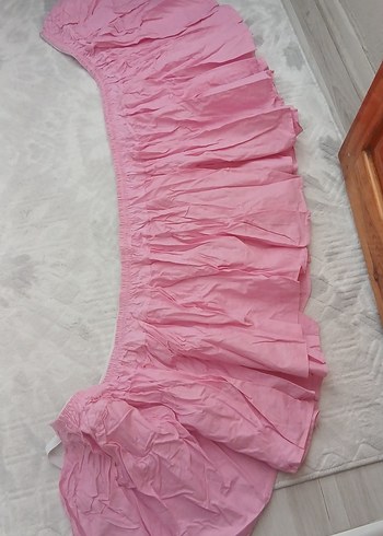 Pembe Fırfırlı yatak eteği