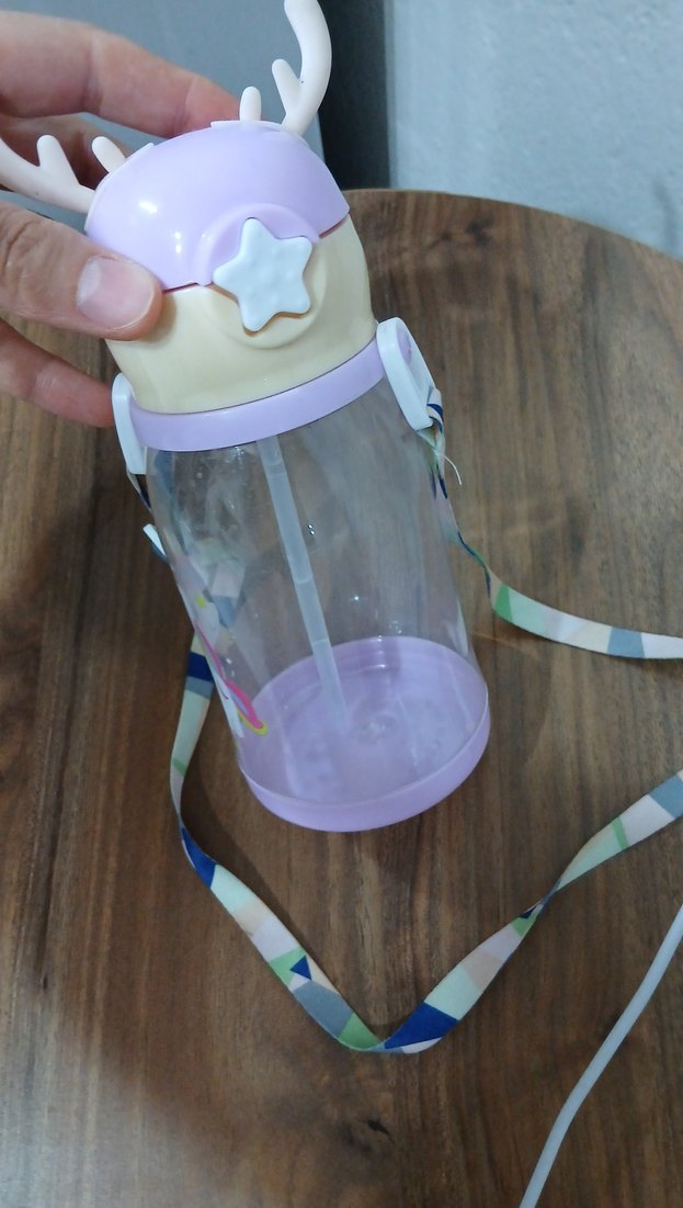 desenli çocuk matara, pastel renkli - Görsel 2