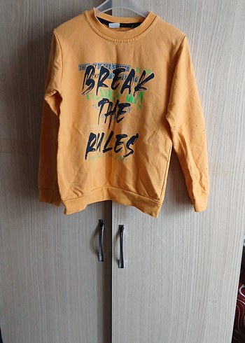 Sarı Baskılı Erkek Sweatshirt - Görsel 2