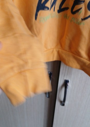 Sarı Baskılı Erkek Sweatshirt - Görsel 3