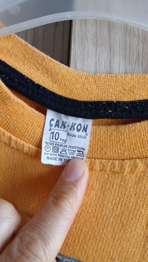 Sarı Baskılı Erkek Sweatshirt - Görsel 4