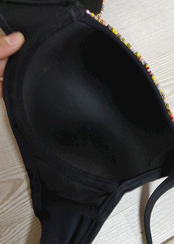boncuk işlemeli Detaylı Çok Renkli Kadın Bikini Üstü - Görsel 7
