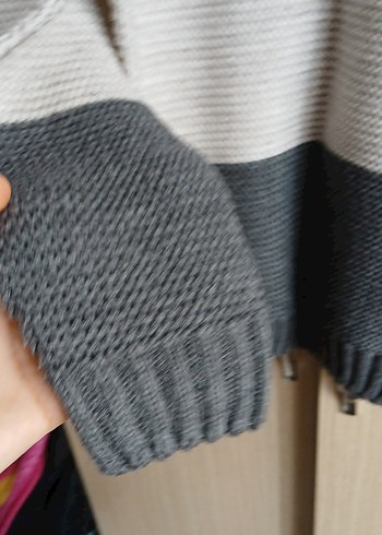 Gri Renkli Triko Kazak - Görsel 3