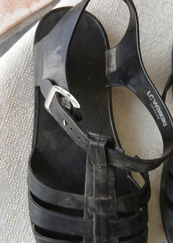 siyah Tokalı Sandalet - Görsel 4