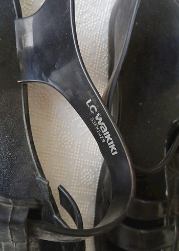 siyah Tokalı Sandalet - Görsel 6