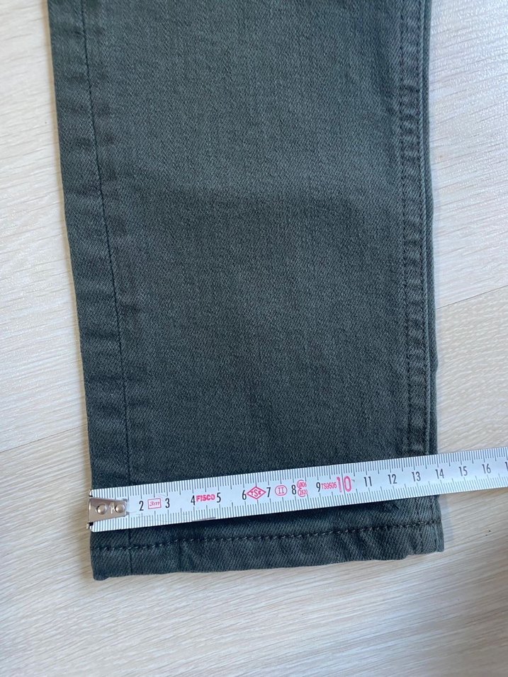 Haki rengi kot pantolon - Görsel 2