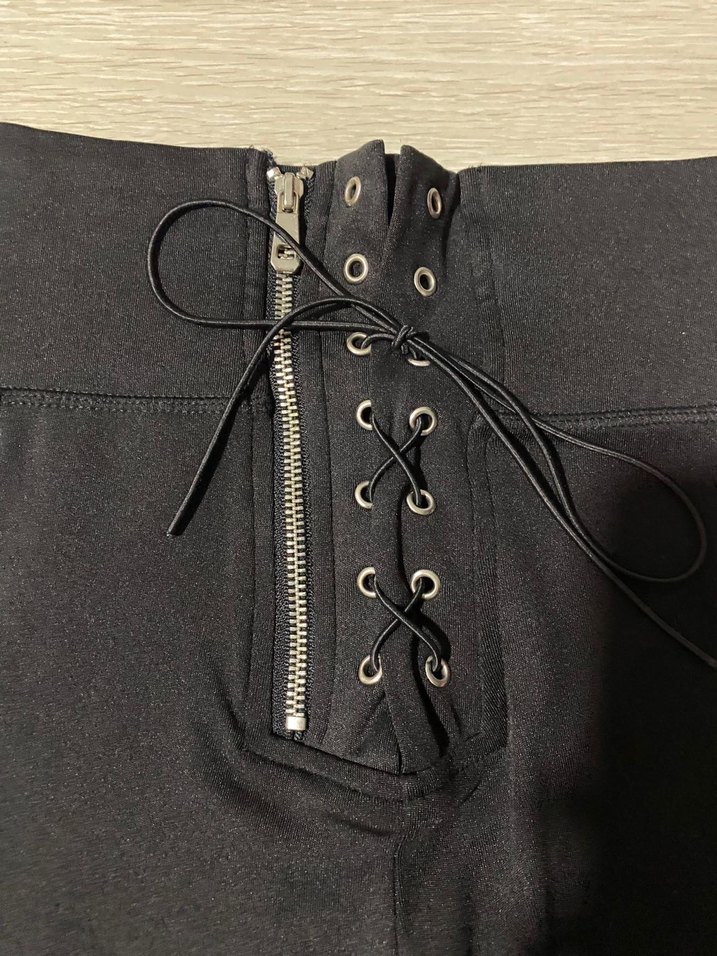 Kadın Siyah Bel Detaylı tayt - Görsel 2