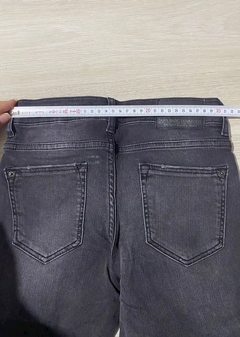 34 Beden siyah Renk Kadın Siyah Yırtık Detaylı Skinny Kot Pantolon