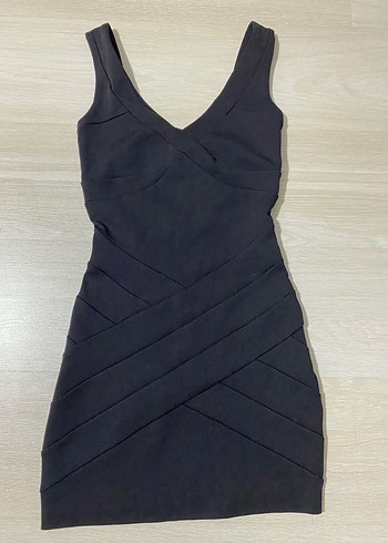 Siyah mini elbise - Görsel 2