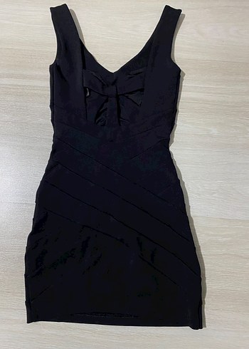 Siyah mini elbise - Görsel 3