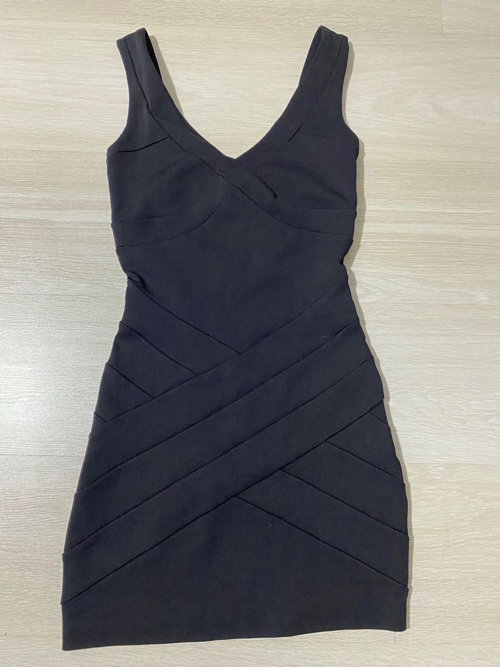 Siyah mini elbise - Görsel 2