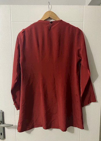 Boncuk İşlemeli Bordo  Tunik - Görsel 4