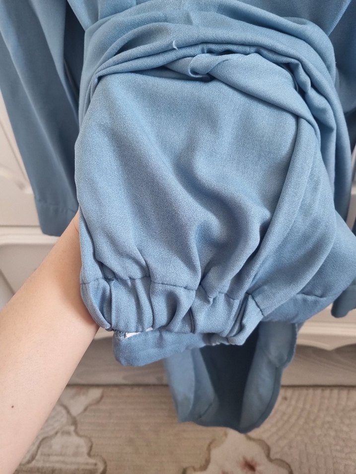 Mavi Uzun Kollu Denim Tunik pantolon i - Görsel 2