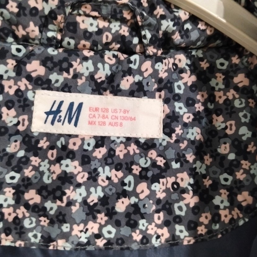 Kız Çocuk çicek desenliKürklü Kapüşonlu Yelek - Görsel 4