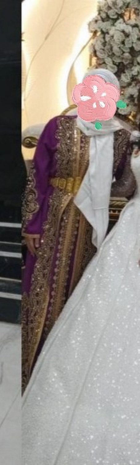 Mor Uzun Kollu Kadın yöresel kaftan - Görsel 2