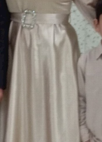 Bej  Abiye Elbise - Görsel 3