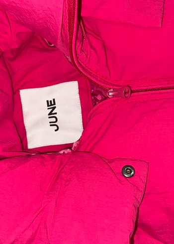 Fuşya Kadın Kapüşonlu Mont - Görsel 4