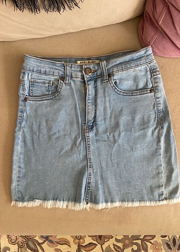 Denim Mini Etek