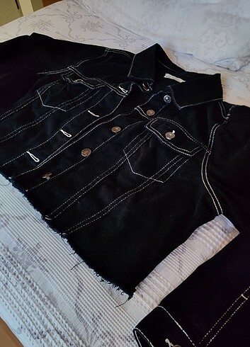 Defacto Siyah Crop Kot Ceket