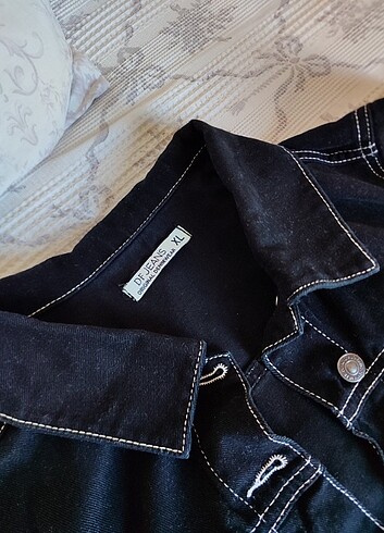 xl Beden Siyah Crop Kot Ceket